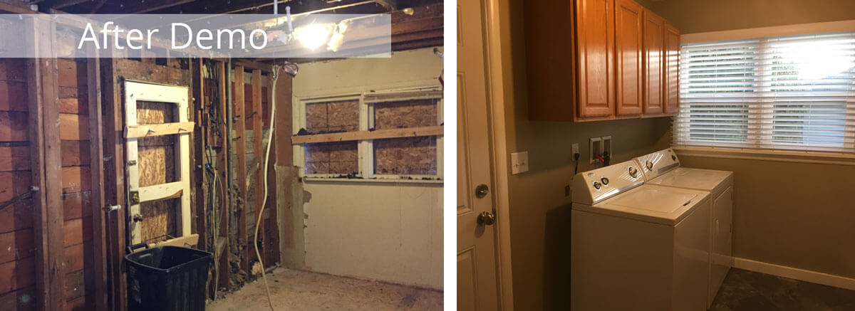 Utility / Laundry Room During & After Remodel